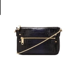 Milly Callan Croc Collection Mini Bag, black